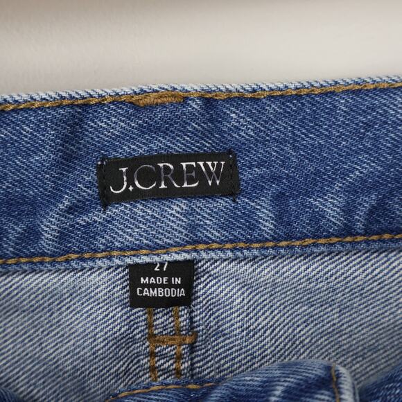J.Crew Mid Rise Relaxed Straight Jean with Suede Stripe Size 27 NWT - Picture 5 of 9
